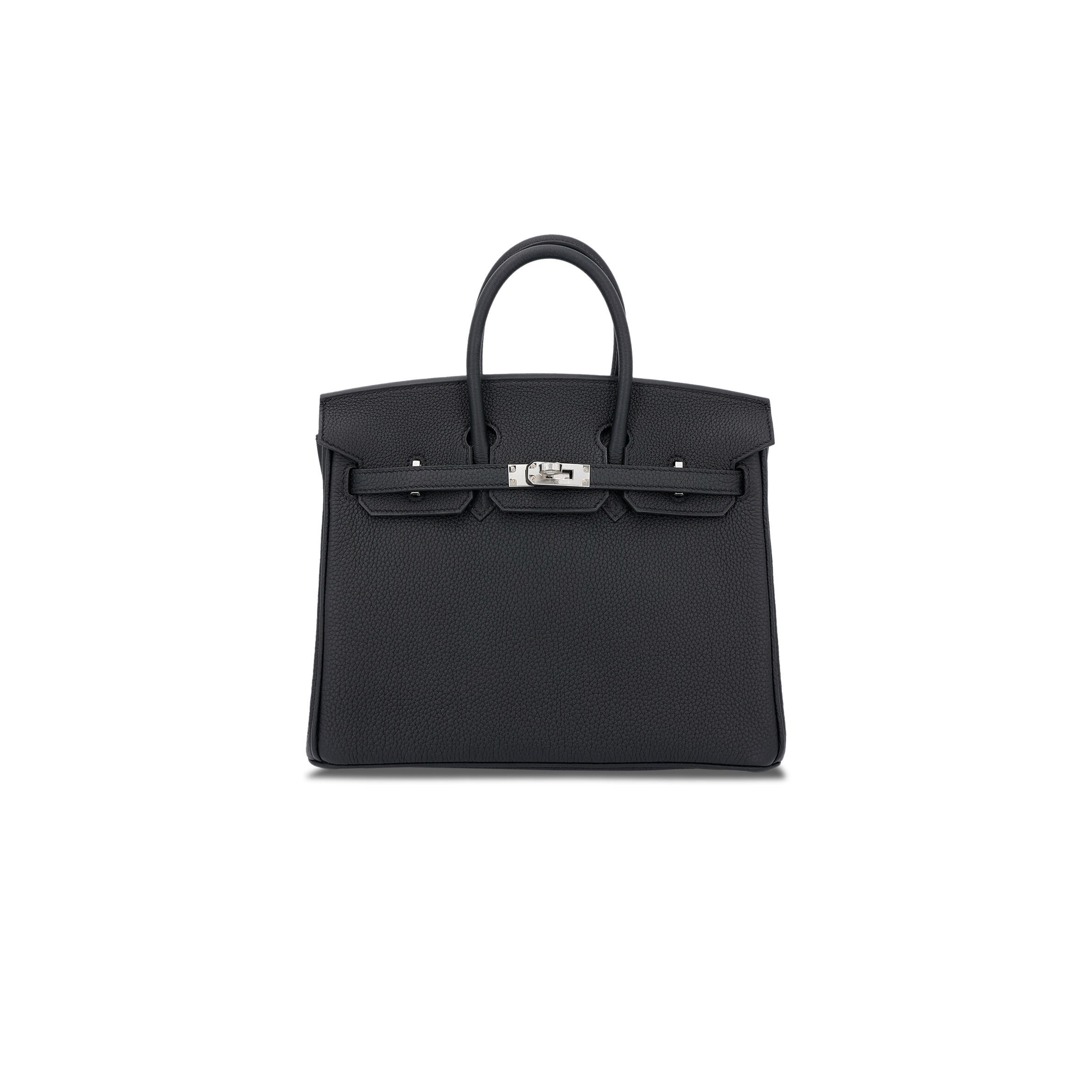 H**me5 BIRKIN 25 NOIR BLACK TOGO CALFSKIN SILVER BUCKLE BAG 10089040 (25*20*13cm) Master Quality